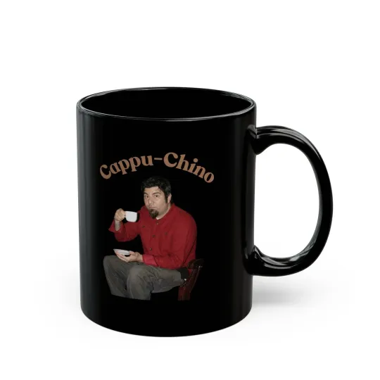 Discover cappu- chino czarny kubek kawy, zabawny prezent na filiżankę kawy