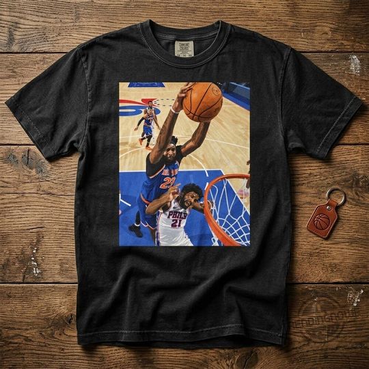 Discover Mitchell Robinson Dunking On Joel Embiid Shirt
