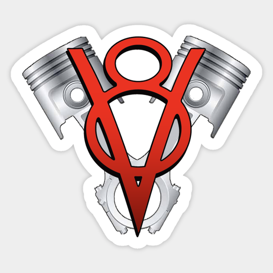 Discover V8 Engine American Muscle car - V8 Engine - Sticker