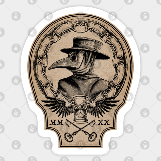 Discover Vintage Plague Doctor - Plague Doctor - Sticker