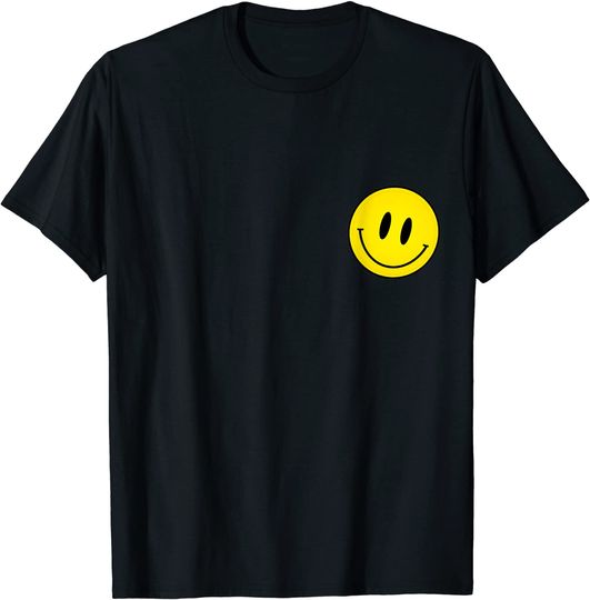 Retro Vibe Smiley Face Gráfico Cara Feliz  T-Shirt