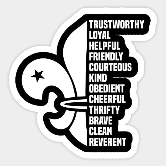 Discover Fleur de lis Scouting Logo Scouts law - Scout - Sticker