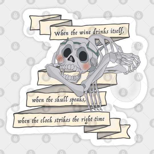 Discover The Last Unicorn Skull Riddle - The Last Unicorn - Sticker