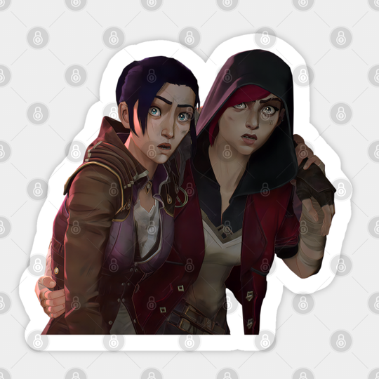 Discover VI and Caitlyn Caught Being Girlfriends by Cait's Mom - LOL Arcane Scene - Vi X Caitlyn - Sticker
