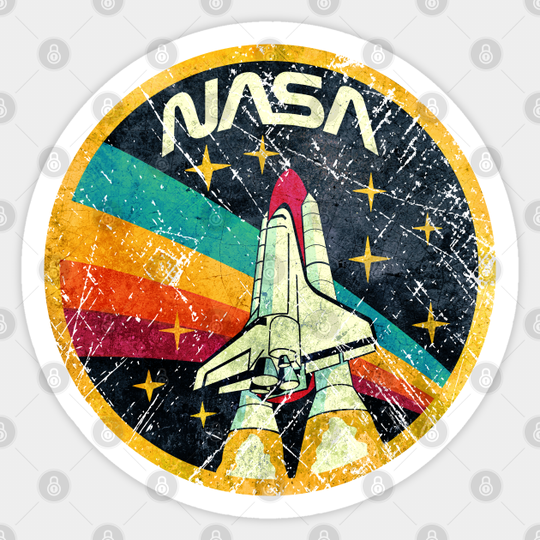 Discover USA Space Agency Vintage Colors V03 - Nasa - Sticker