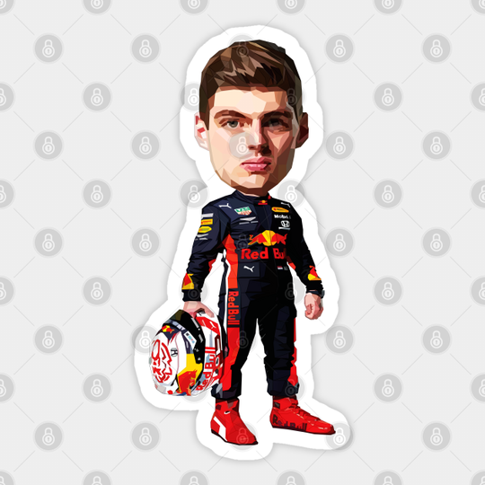 Discover Tooned Max Verstappen - Max Verstappen - Sticker