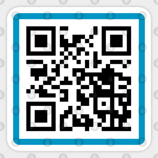 Discover Rick Roll QR - Rick Roll - Sticker
