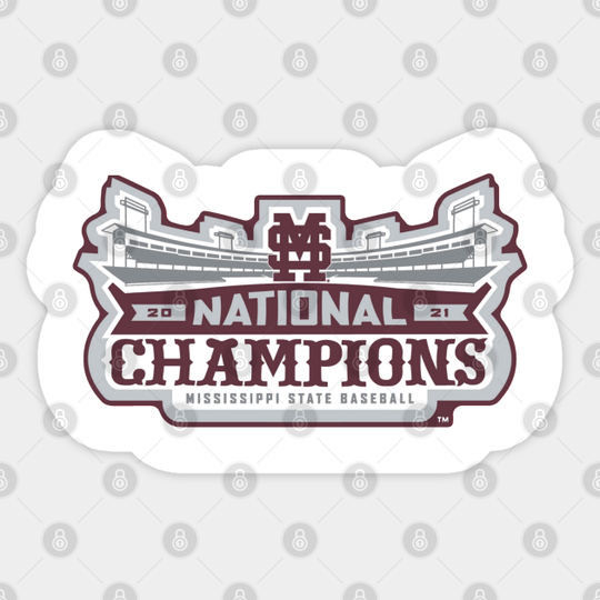 Discover Mississippi State Championship Baseball 2021 Gift Sticker