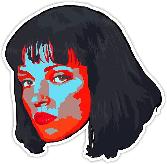 Discover Pulp Fiction Portrait of Mia Wallace Sticker 2"