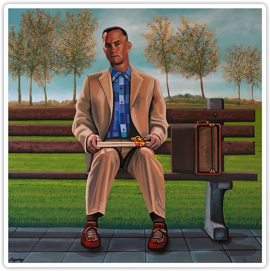 Discover Forrest Gump Painting Sticker 2"