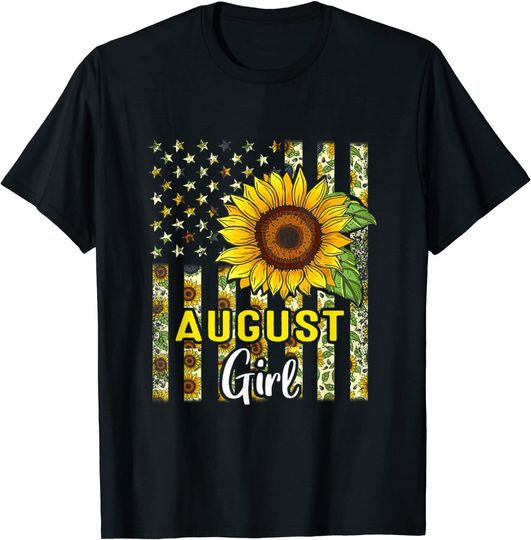 Discover Sunflower Flag August Girl T-Shirt