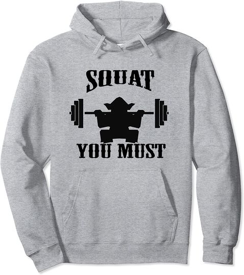 Discover Squat You Must Powerlifting Weightlifting Bodybuilding Hoodie