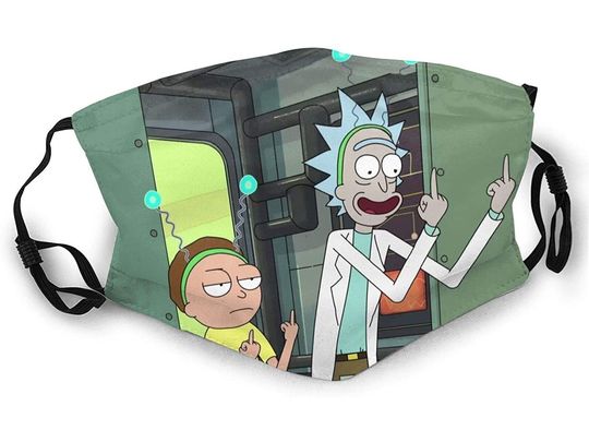 Discover Rick N Morty 3D Animation Mask Very Soft and Breathable