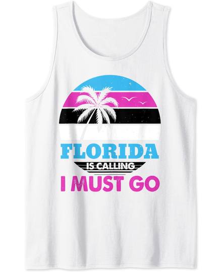 Discover Florida Is Calling Vintage Sunset Tank Top