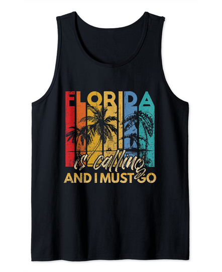 Discover Florida Is Calling And I Must Go Summer Beach Vacation Tank Top