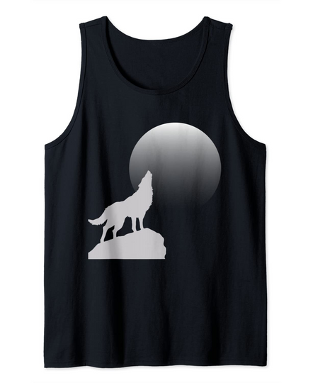 Discover Wolf Howling Moon Tank Top