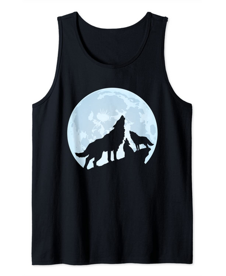 Discover Wolf Howling At the Moon Three Wolves Tank Top