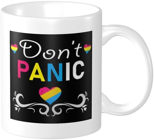 Discover Don't Panic Pansexual Ceramic Coffee Novelty Mug