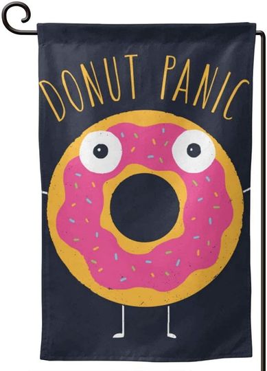 Discover Donut Panic Garden Flag Double Sided Printing
