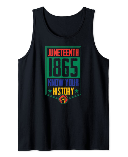 Discover Juneteenth 1865 Know Your History Black Excellence Pride Tank Top