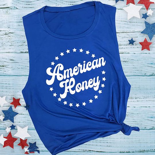 Discover American Honey Muscle Tank, Patriotic Tops Tank Top