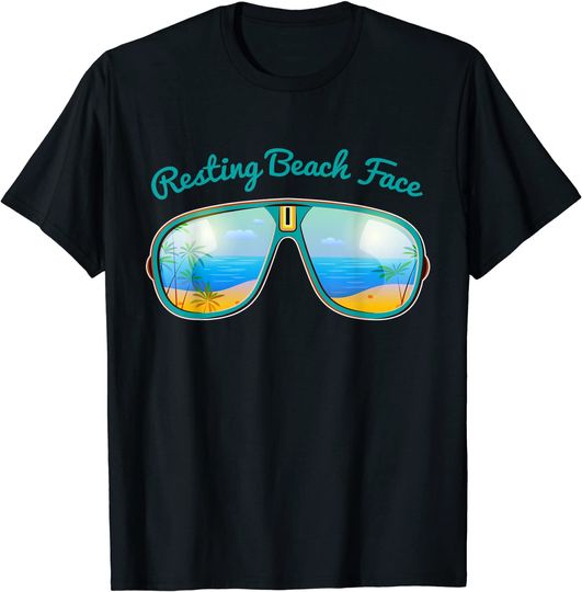 Discover Resting Beach Face T-shirt Swimming Goggles