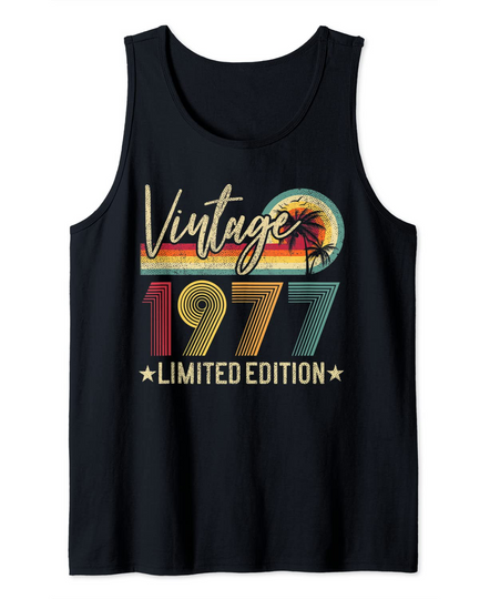 Discover Vintage 1977 44 Years Old Limited Edition Tank Top