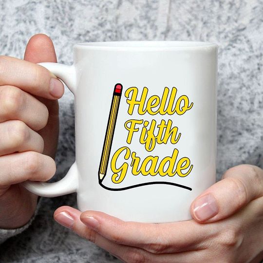 Discover Miniot Hello Fifth Grade, Back To School Mug - The Funny Coffee Mugs For Halloween, Holiday