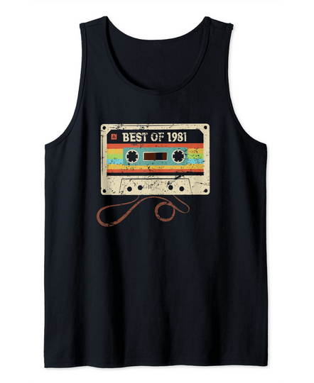 Discover Best 1981 Vintage 40th Birthday 40 Year Old Gift Men Women Tank Top