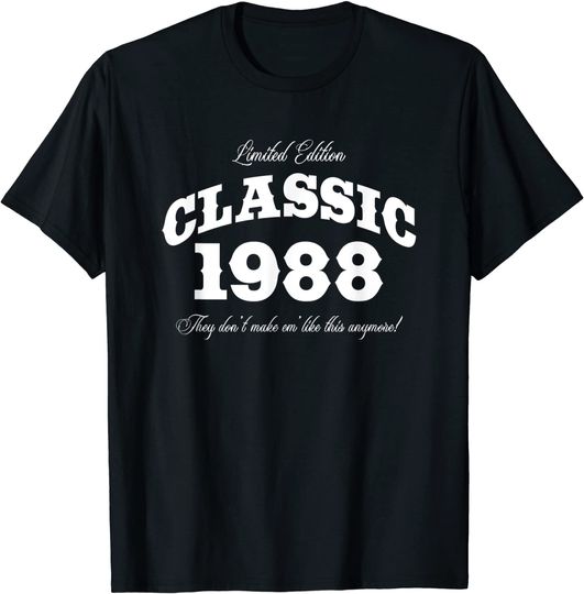 Discover Gift for 32 Year Old Vintage Classic Car 1988 32nd Birthday T Shirt