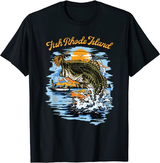 Discover Largemouth Bass Fishing T-shirt | Fish Rhode Island T-Shirt