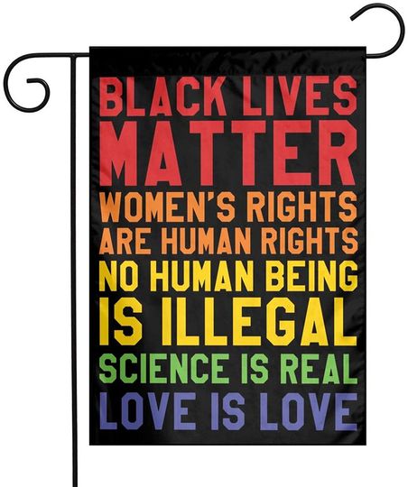 Discover Love is Love Black Lives Matter Garden Flag