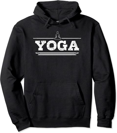 Discover Distressed Look Yoga Gift For Yogis Pullover Hoodie