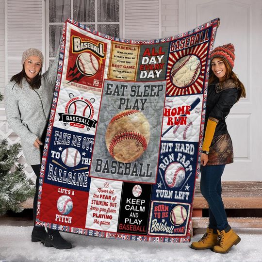 Discover Eat Sleep Play Baseball Quilt