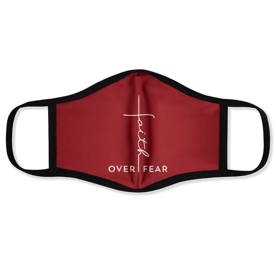 Discover Faith Over Fear Face Mask Cool Christian Gift For Men