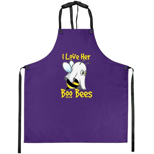 Discover I Love Her Boo Bees Halloween Matching Couple Costume His Apron