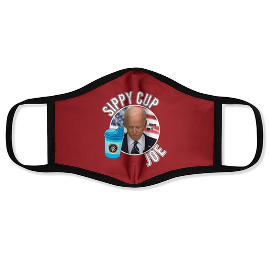 Discover Funny Sippy Cup Joe Biden Premium Face Mask