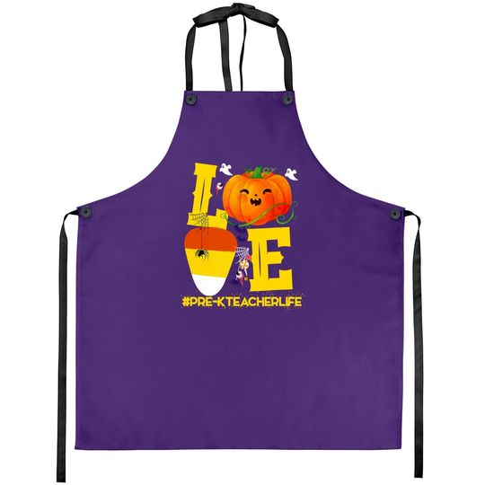 Discover Halloween Pumpkin Love Pre-k Teacher Life Costume Apron