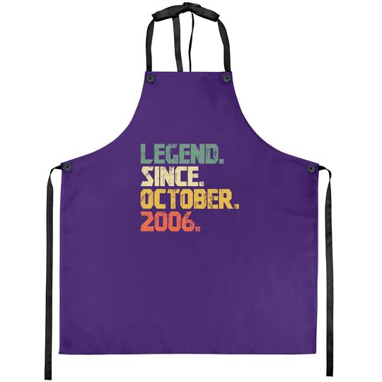 Discover 15 Years Old Gifts Apron- Legend Since October 2006 Apron