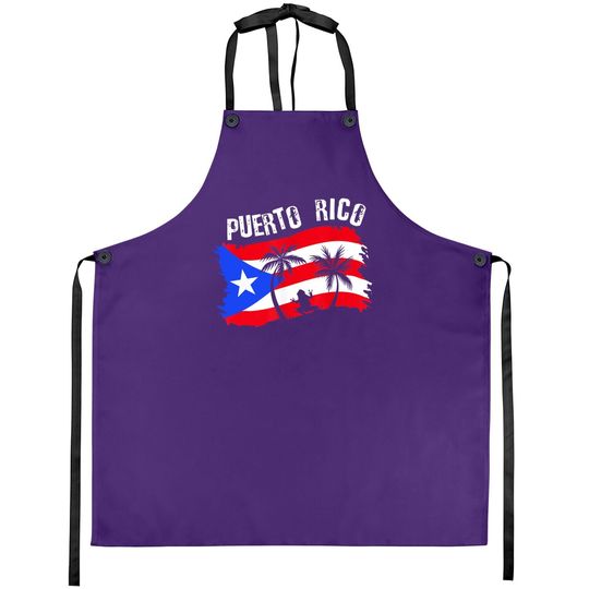 Discover Distressed Style Puerto Rico Frog Apron