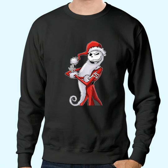 Discover Jack Skellinton Mashup Santa Nightmare Before Christmas Sweatshirts