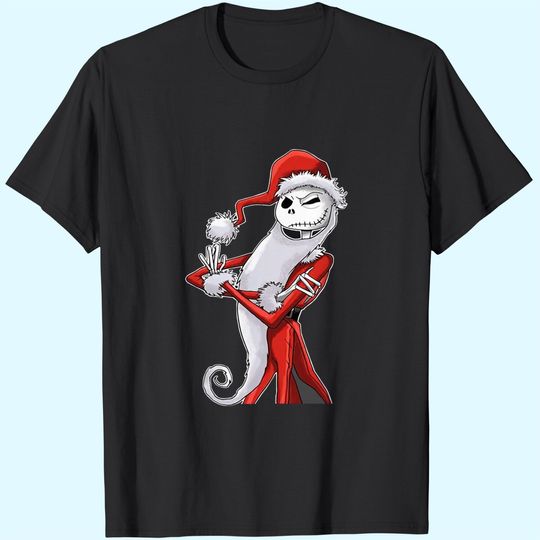 Discover Jack Skellinton Mashup Santa Nightmare Before Christmas T-Shirts