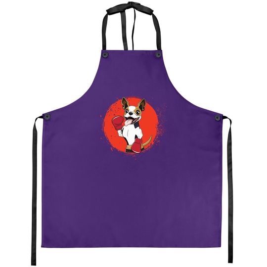 Discover Dog With Boxing Red Gloves Apron