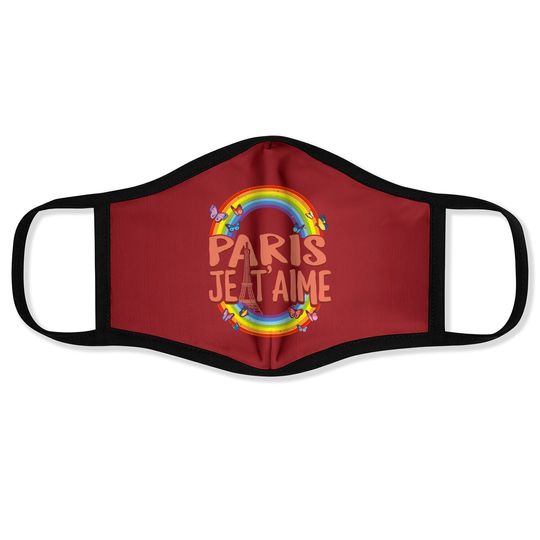 Discover Paris Je T'aime I Love Eiffel Tower Face Mask