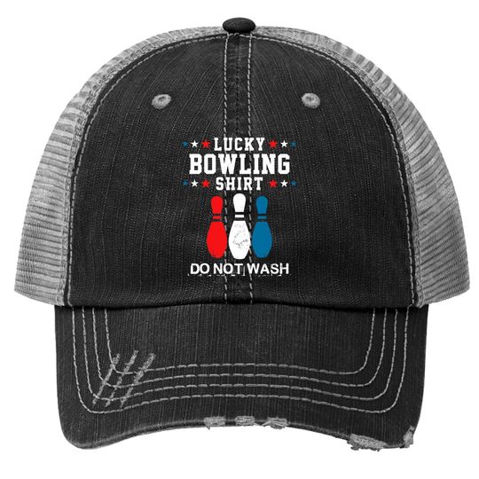 Discover Lucky Bowling Gift Trucker Hat For Husband Dad Or Boys