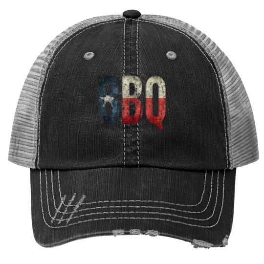 Discover Bbq Texas State Flag Barbecue Trucker Hat