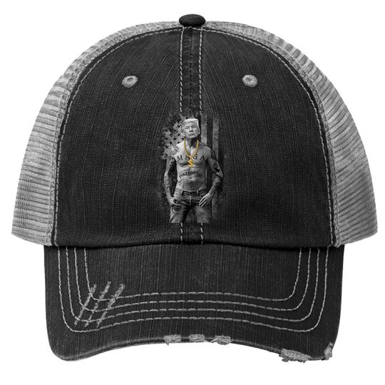 Discover Patriotic Gangster Anti Liberal Pro Trump Republican Gifts Trucker Hat