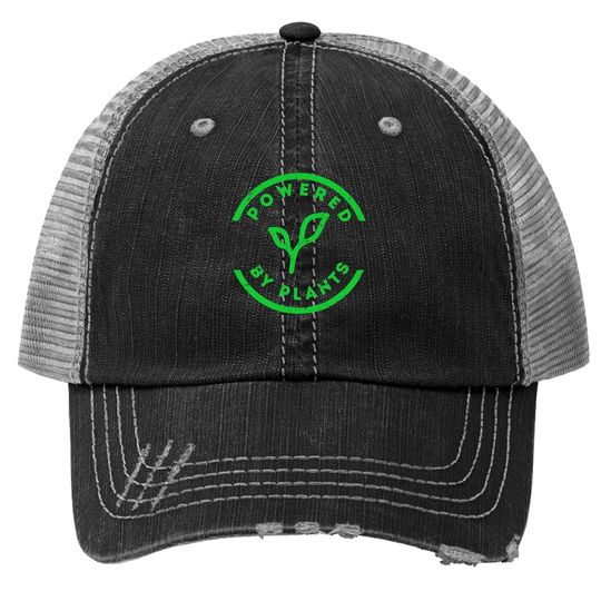 Discover Powered By Plants Trucker Hat Vegan Workout Trucker Hat