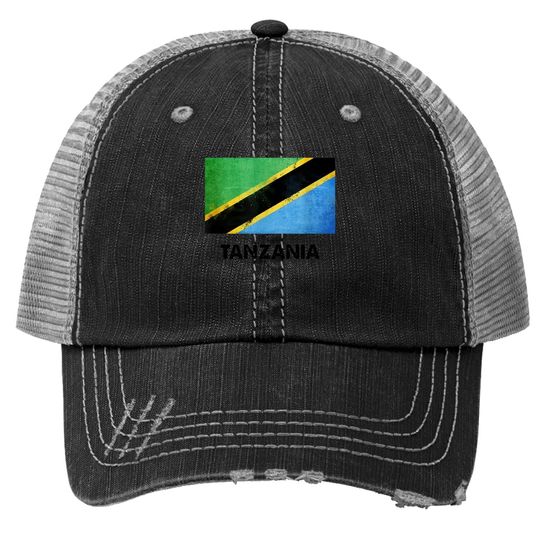 Discover Tanzania Flag Trucker Hat | Tanzanian Trucker Hat