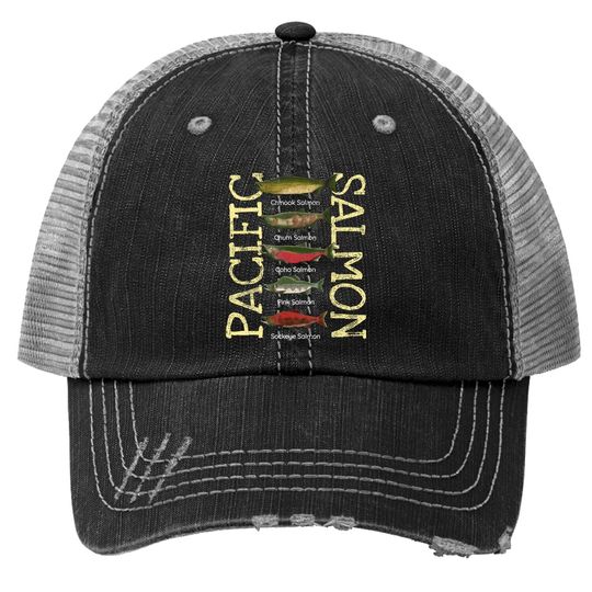 Discover Pacific Salmon Fishing Trucker Hat